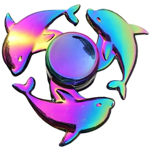 Regenbogen Fidget Metall Spinner Erwachsene Linderung Kompression Mini sensorisches Spielzeug Kinder Geschenk - Bild 7 von 26