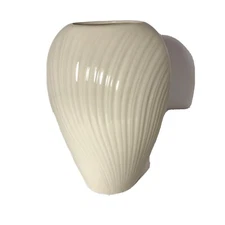 Lenox China 8” Eliptical Flower Vase with Ribbed Design