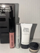 NEW BOBBI BROWN 4 Ways to Perfect set, New Romantic lip gloss/mini mascara, base