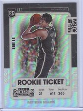DAY'RON SHARPE 2021-22 CONTENDERS SILVER PRIZM VARIATION ROOKIE TICKET RC #129