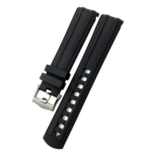 19 20 21mm Fluorous Silicone Rubber Watchband Strap for Omega Seamaster 300 - Picture 4 of 39