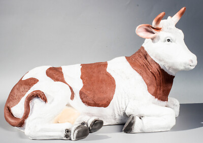 Cremation Urn Farmer Ashes Cow Memorial Statue Unique Adult Human Remains Holder