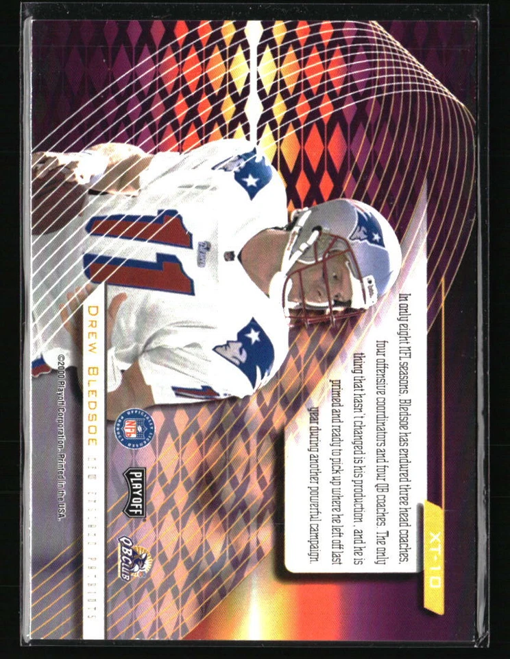 Drew Bledsoe 2000 Playoff Absolute #XT-10  Football Card - Image 2 of 2