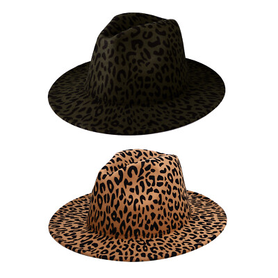 Wide Brim Felt Hat with Leopard Black Wide Brim Pimp Hat - Party Time, Inc main image 4