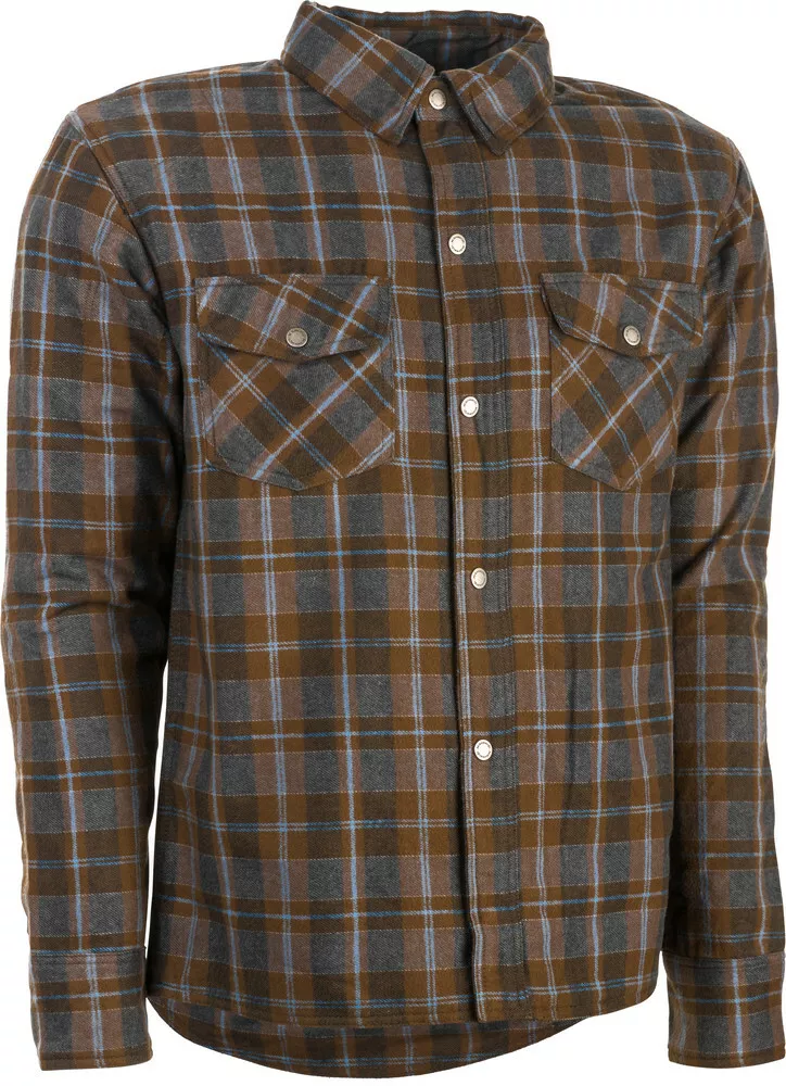 Highway 21 Men s Marksman Flannel Riding Shirt Brown Tan S eBay