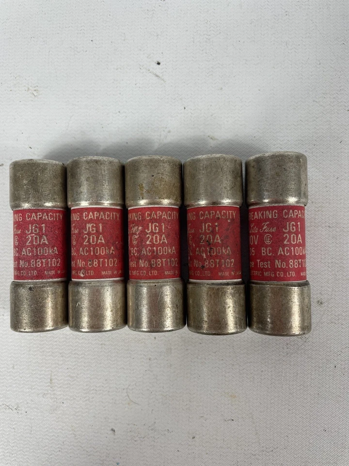 LOT OF 5 CELLO - LITE HIGH BREAKING CAPACITY FUSE, JG1, 20A, 600V, JG1-20A - Image 2 of 4