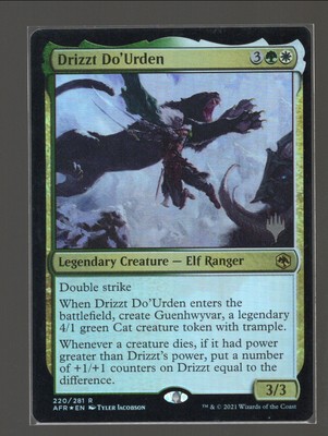 Magic The Gathering Drizzt Drizzt Do'Urden + Guenhwyvar - Magic: The  Gathering Card (Forgotten Realms, Near Mint) Drizzt Do'Urden MTG Card