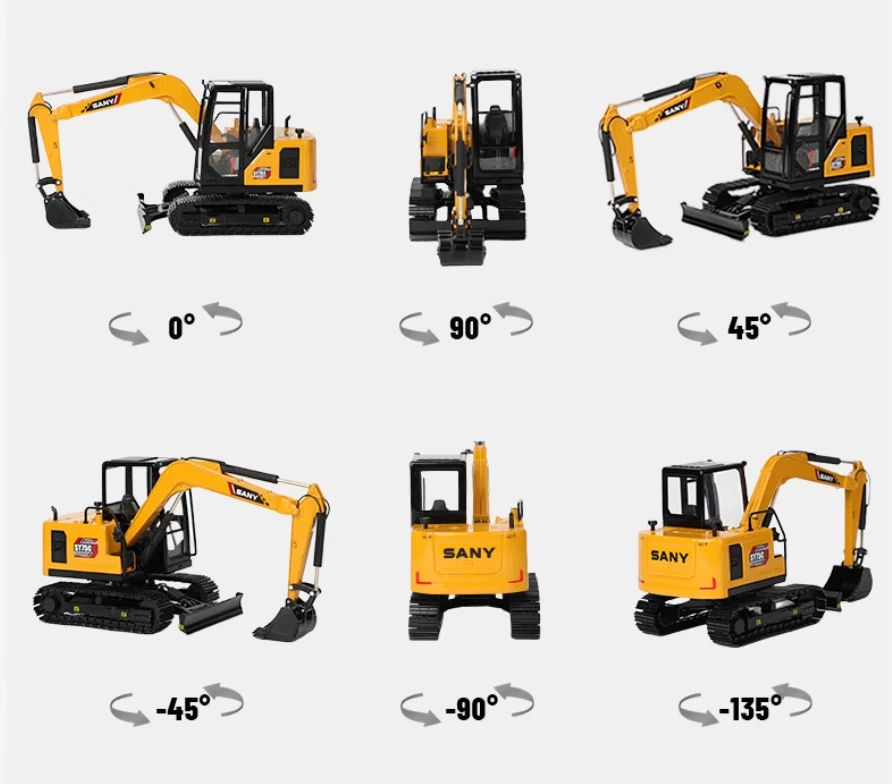 1:25 25CM SANY SY75C Excavator Construction Machine Equipment Diecast Model - Image 4 of 4