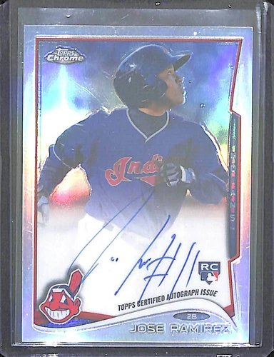 2014 Topps Chrome Rookie Refractor Autograph #45 Jose Ramirez No 135 of 499