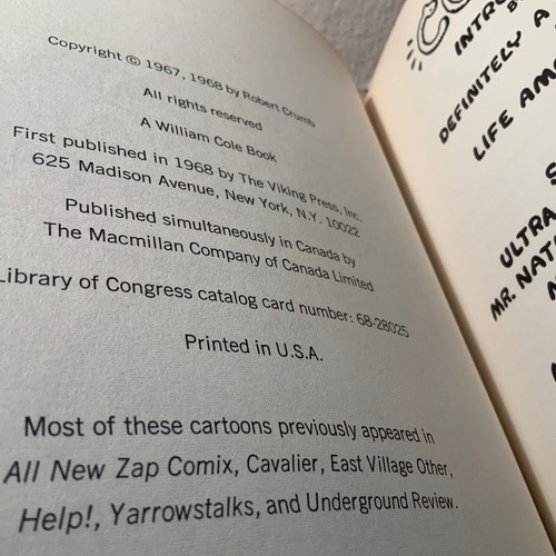 R. Crumb’s Head Comix book 1968 The Viking Press, first printing Very Good+ - Picture 4 of 4