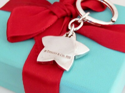 Tiffany & Co Silver Star Keychain Keyring Key Chain Ring | eBay