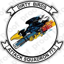 STICKER USNR VA 773 DIRTY BIRDS