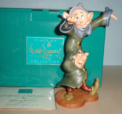 WDCC Disney Classics Snow White Dopey & Sneezy Dancing Partners