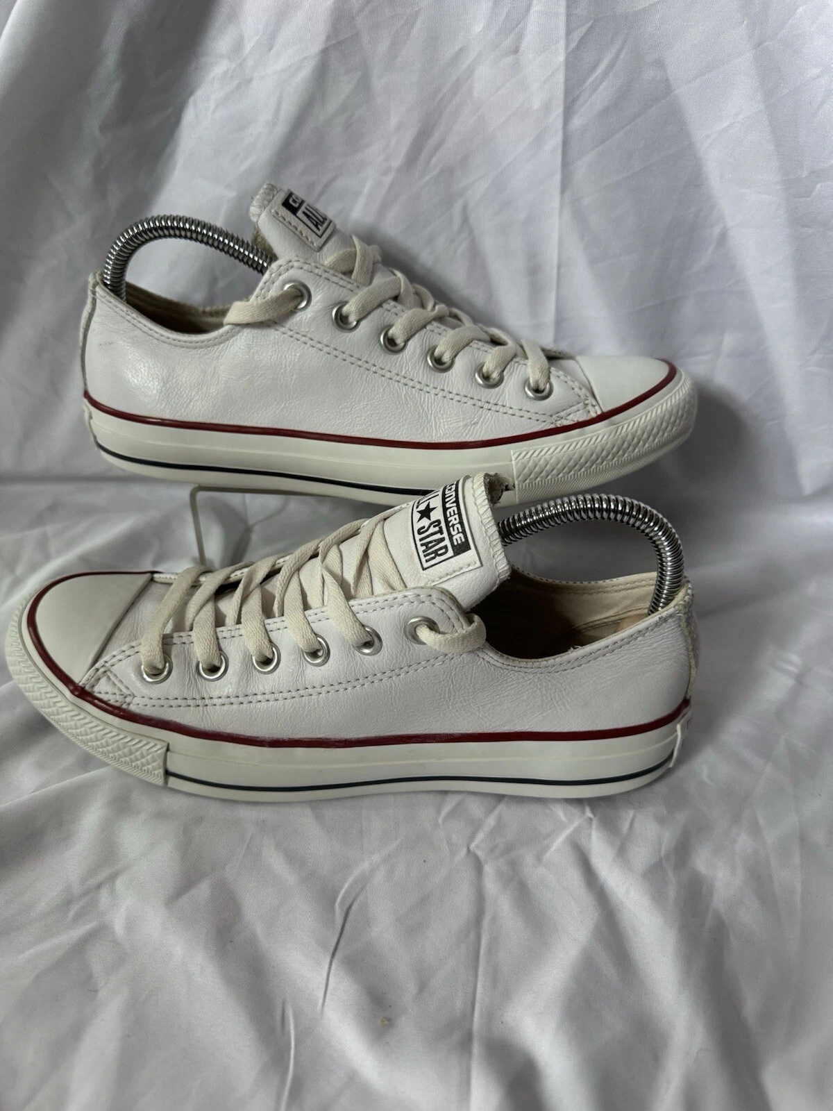 Converse All Star in pelle bianca taglia UK 6
