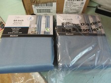 2 PACKS ROD POCKET BLACKOUT LIGHT BLUE CURTAINS 2 PANEL PAIR 30 X 84 INCH LB17