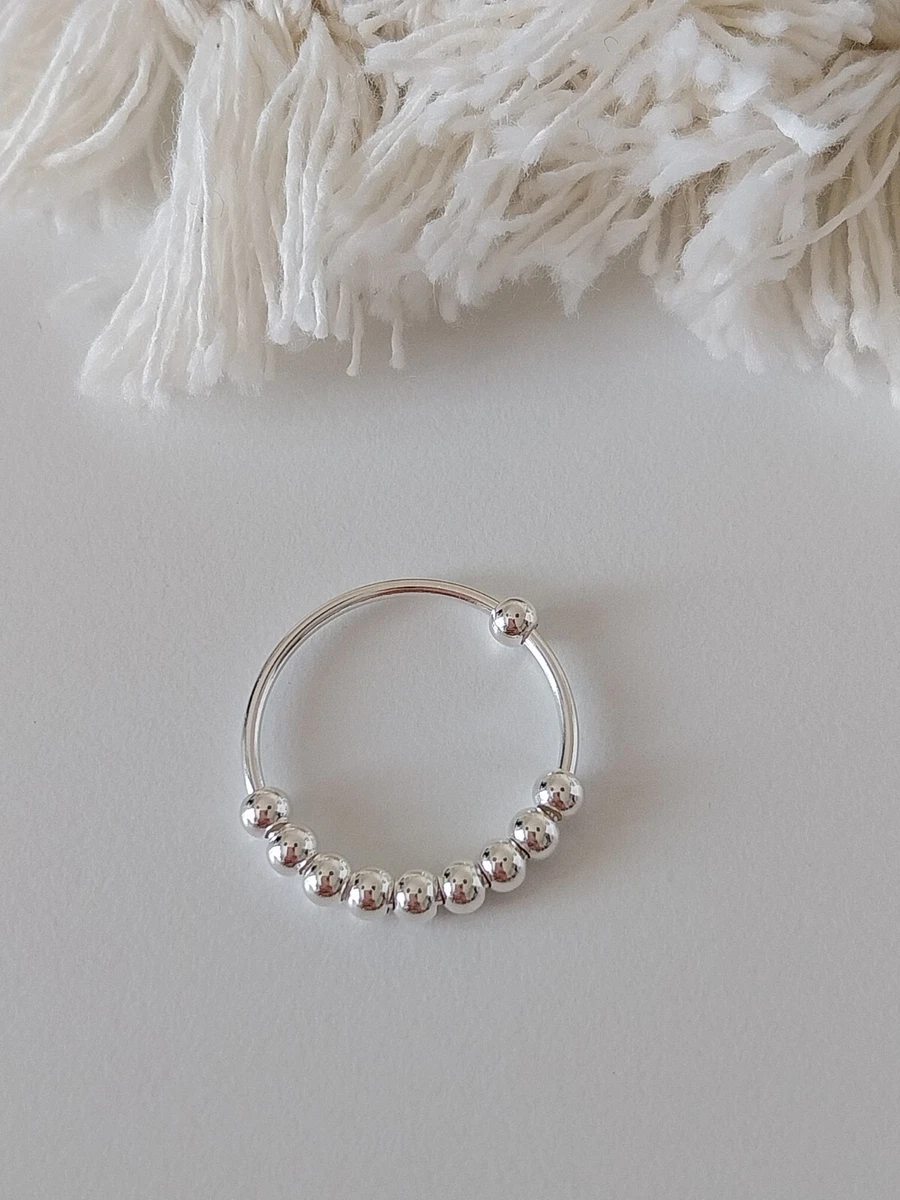 Anello Argento 925 Palline Per Gioco Antistress Relax eBay