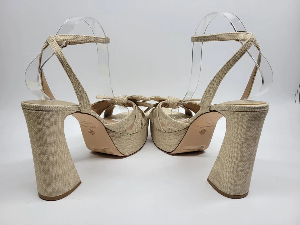 Sandalias Antonio Melani Para Mujer 10M Tostadas Bindi Rafia Lazo Plataforma Vestido Y2K Grueso Foto 4 de 4