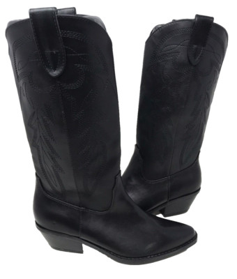 Madden Girl Redford Western Pull On Trendy Fashion Boots Black Size:7.5 122R
