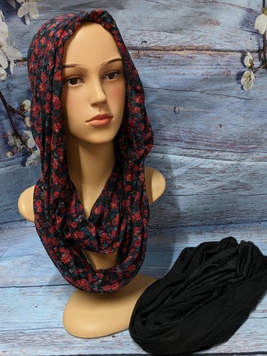 DAMEN SCHAL TUCH HIJAB HALSTUCH KOPF TURBAN VISKOSE HALS LEICHT MOHNBLUMEN SCHAL - Bild 19 von 27