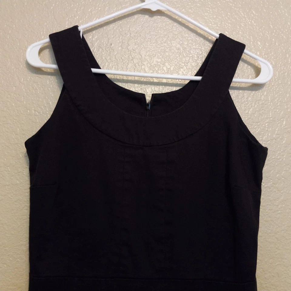 Розовый тартан 4 S черный хлопок Fit & Flare плиссированные платье - Изображение 3 из 4