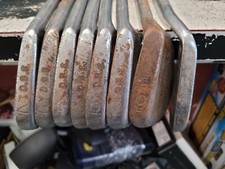 Vintage 8 Piece Matching Spalding Kro Flite Robert Jones Iron Set 2-7 9 Putter