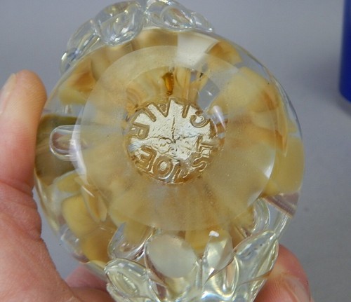 Joe St Clair Kunst Glas Teekanne Briefbeschwerer Ring Halter Trompete Blumen - Bild 3 von 3