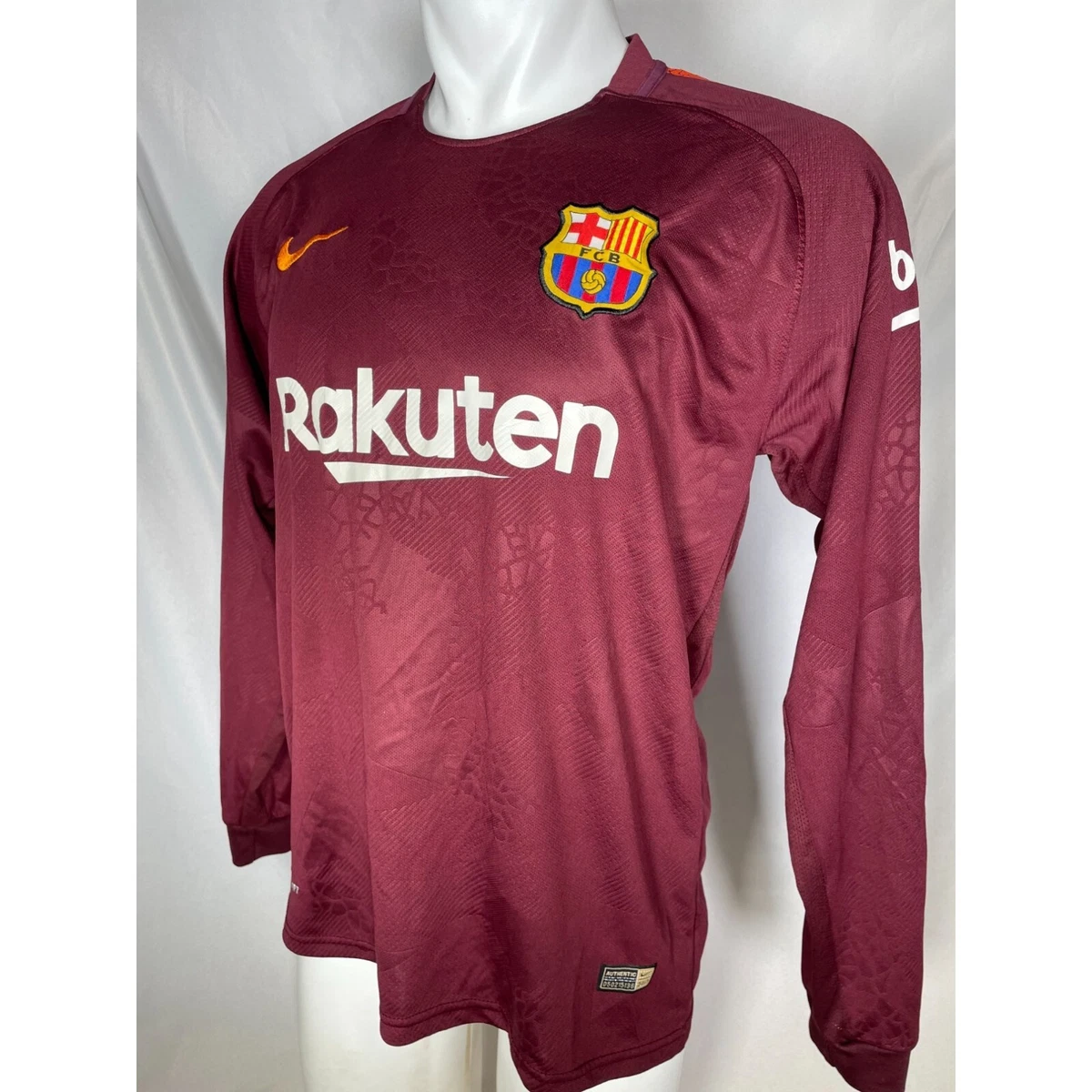 FC Barcelona NIKE 2017 Longsleeve Soccer 3rd Jersey FCB Men s XL