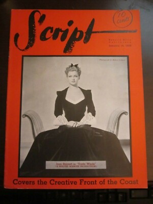 Script Magazine Beverly Hills California January 1939 Joan Bennett Trade Winds