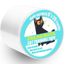 Anti Cat Scratch Tape: 6 inches x 20 Yards Cat Training Tape 100 Transparent...