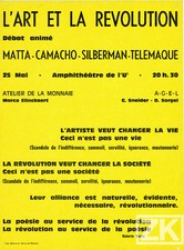 ART AND REVOLUTION Tract MATTA CAMACHO SILBERMANN TELEMAQUE Surrealism 60s