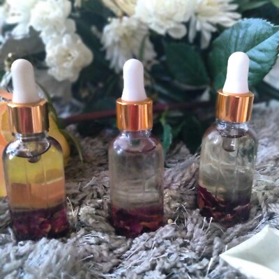 ROSE BODY OIL INFUSED WITH FLOWERS HAND CRAFTED 