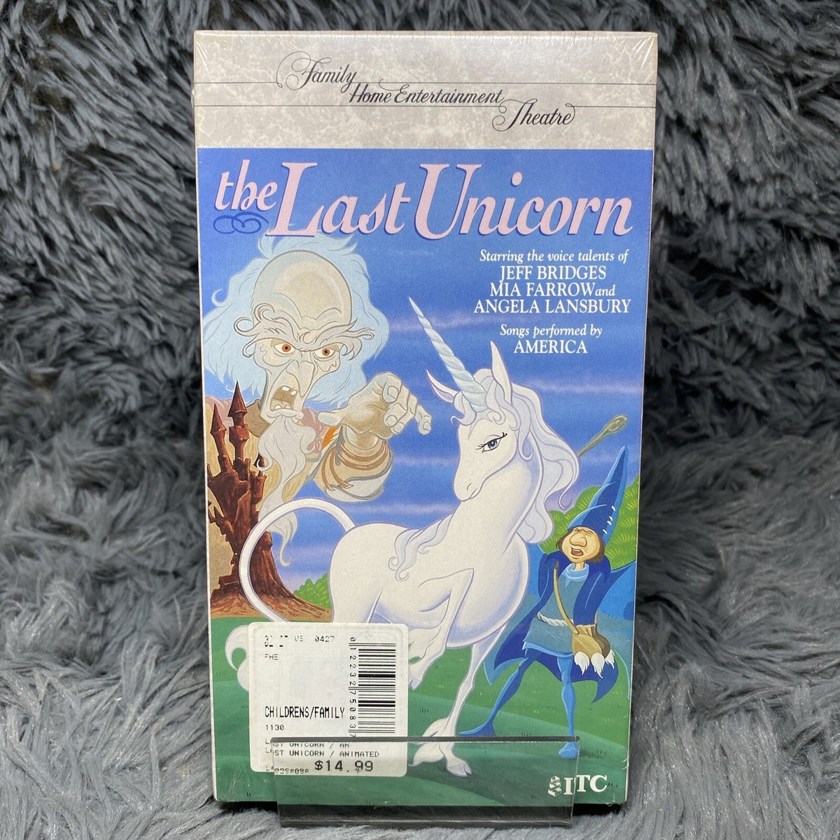 The Last Unicorn VHS Tape 1994 ITC Fantasy Animation Mia Farrow