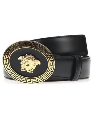Cintura Versace Belt Pelle MADE IN ITALY Uomo Nero DCU4949 DVTP1 D410H Tg.  105 | eBay