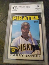 Barry Bonds 1986 Topps 11T BCCG 9 Near Mint