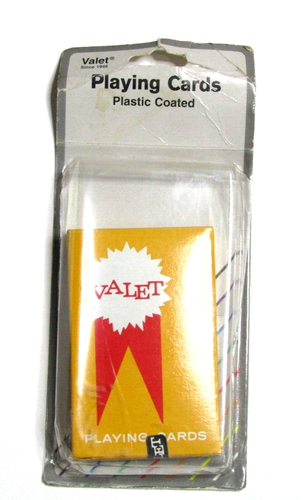 Vintage Valet Plastic Coated Playing Cards Sealed New Old Stock
