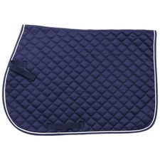Equiroyal Navy Blue Square Quilted English Cotton Comfort Saddle Pad 30-985