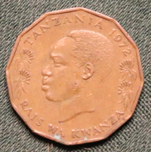 1972 Tanzania Africa Five Senti Tano Bronze Coin