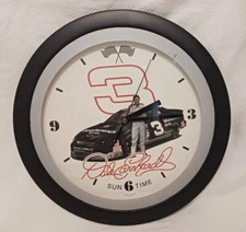 Dale Earnhart #3 Racing Quartz Clock made by Sun Time Enterprises 
