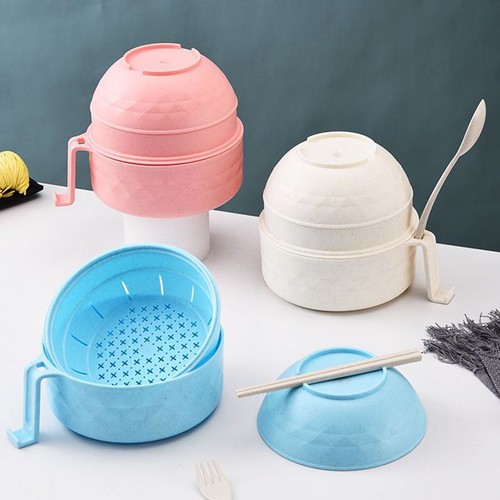 Ramen Bowl Set Microwave Ramen Cooker Instant Noodles Bowl With Chopsticks - Picture 7 of 14
