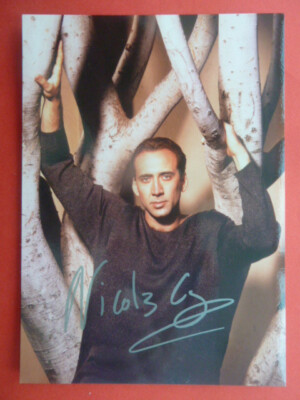 -ö- Nicolas Cage (USA), autograph card (signature printed) 13x18 cm