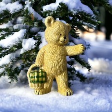 Danbury Mint Vtg. Hand Painted Bone China Collectible Picnic Bear Figurine, 1/25