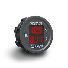 2-in-1 Voltmeter/Ammeter 12vDC with LED Digital Display Red