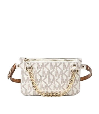 MICHAEL KORS Women\'s MK Signature White Vanilla BELT BAG Pouch Funny Pack Size M Amazon.com | Michael Kors Women Maisie Large 2 In 1  main image 3