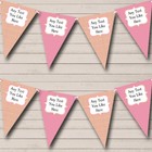 Party Banner Bunting Yellow And Pink Tartan Check Wedding Venue or Reception