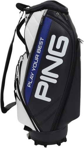 PING 2025 CB-U2502 SOFT PU One Caddy Bag Golf Club Bag Navy and white NEW - Picture 7 of 9