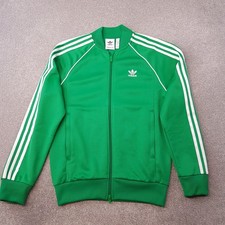Adidas Track Jacket Small Green Trefoil Firebird Originals SST Kelly Ireland Mod