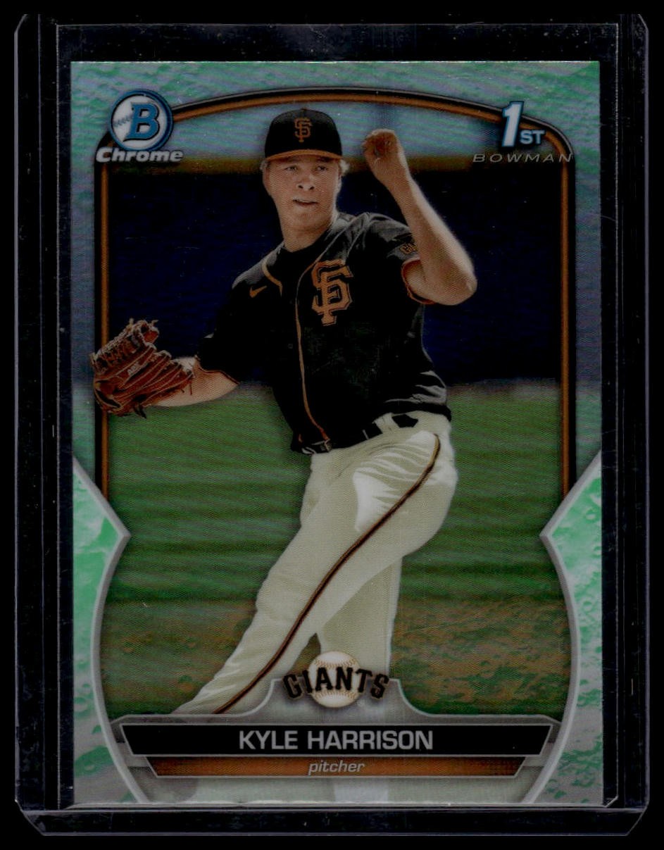 2023 Bowman #BCP-93 Kyle Harrison Chrome Prospects Lunar Glow Refractors