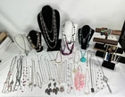 Huge Vintage Rhinestone & Costume Jewelry Lot Beaded Necklace Bracelet 70 Pcs