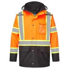 Hi-Vis X Back Contrast Winter Traffic Jacket