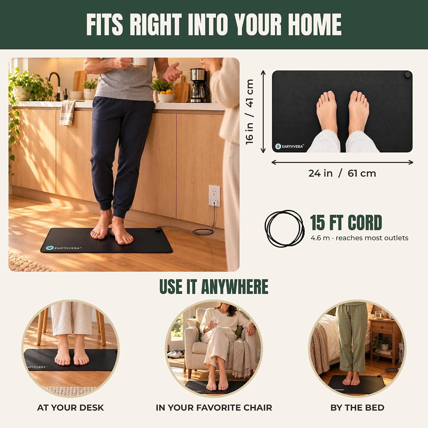 Grounding Mat for Feet with Multimeter, 24 X 16 Inch Earthing Kit - product detail image 6